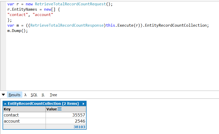 Retrieve Record Count