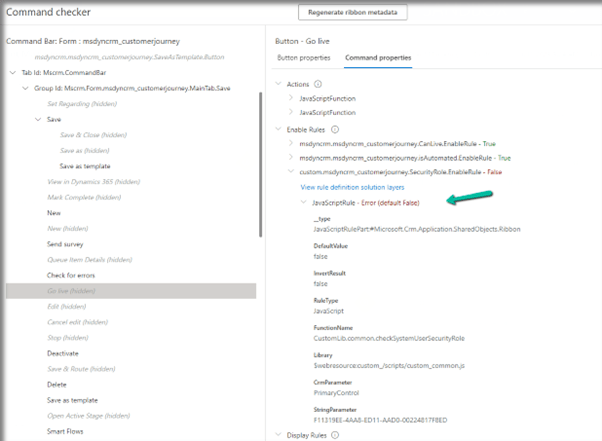 Use Command checker (ribbondebug=true) to identify the Ribbon Customizations Issue – Dataverse / Dynamics&nbsp;365